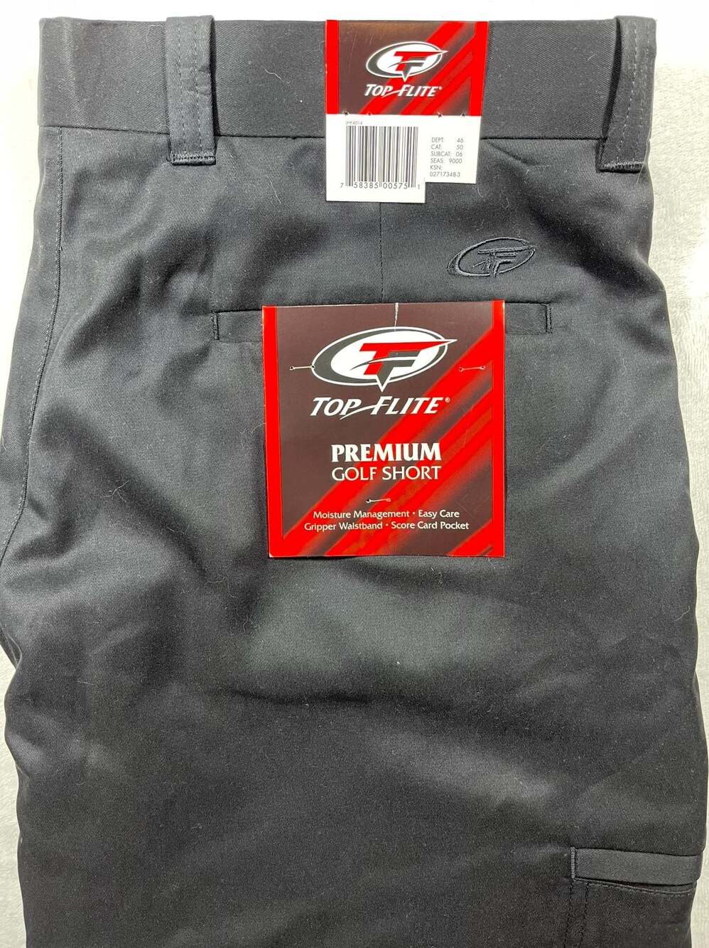 Top Flite Premium Golf Short Size 38 Black